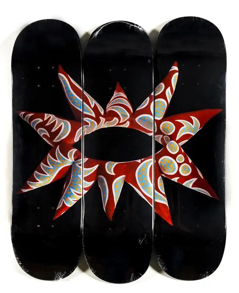 With All My Flowering Heart (triptych) by Yayoi Kusama