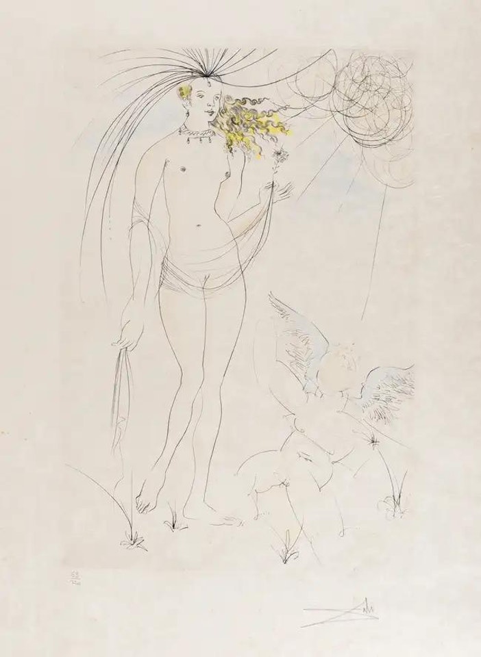 Venus et L"Amour (from Mythologie Nouvelle) (Field 1-8-D; M&L 483b) by Salvador Dali