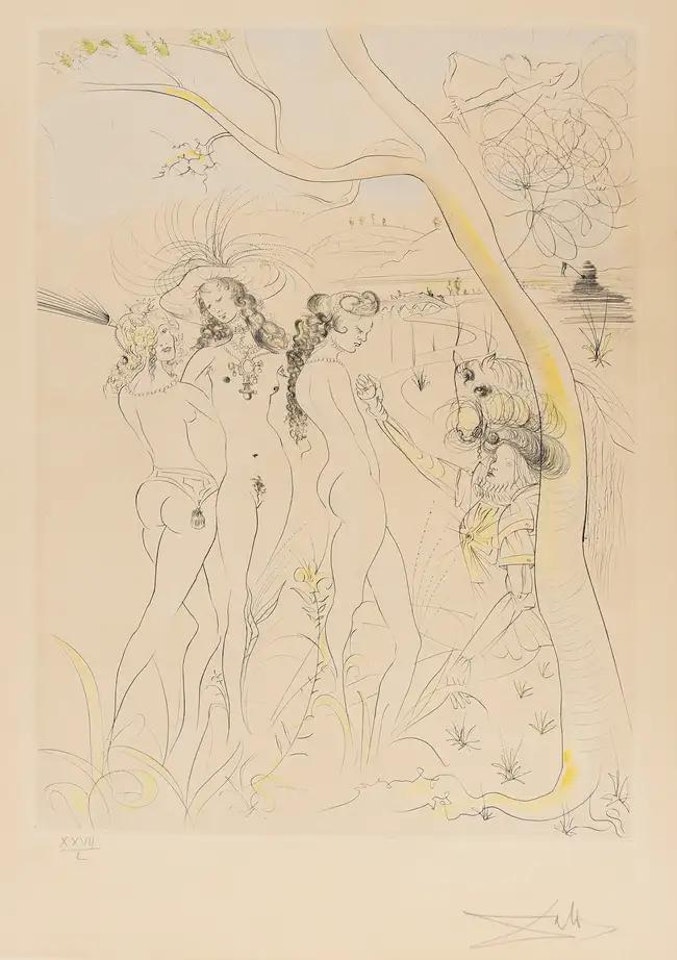 Le Jugement de Paris (from Mythologie) (Field 71-8-F) by Salvador Dali