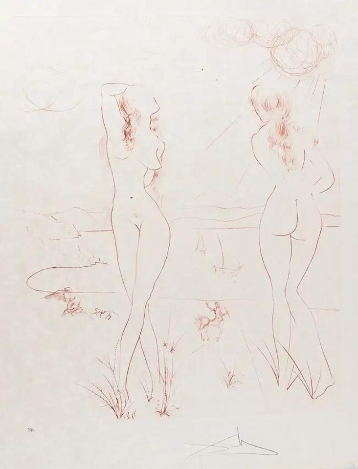 Espejo Vivo (Field 73-6; M&L 579a) by Salvador Dali