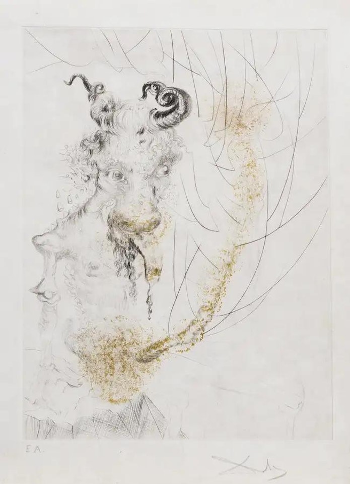 Tête de veau (Field 69-1G; M&L 306g) by Salvador Dali