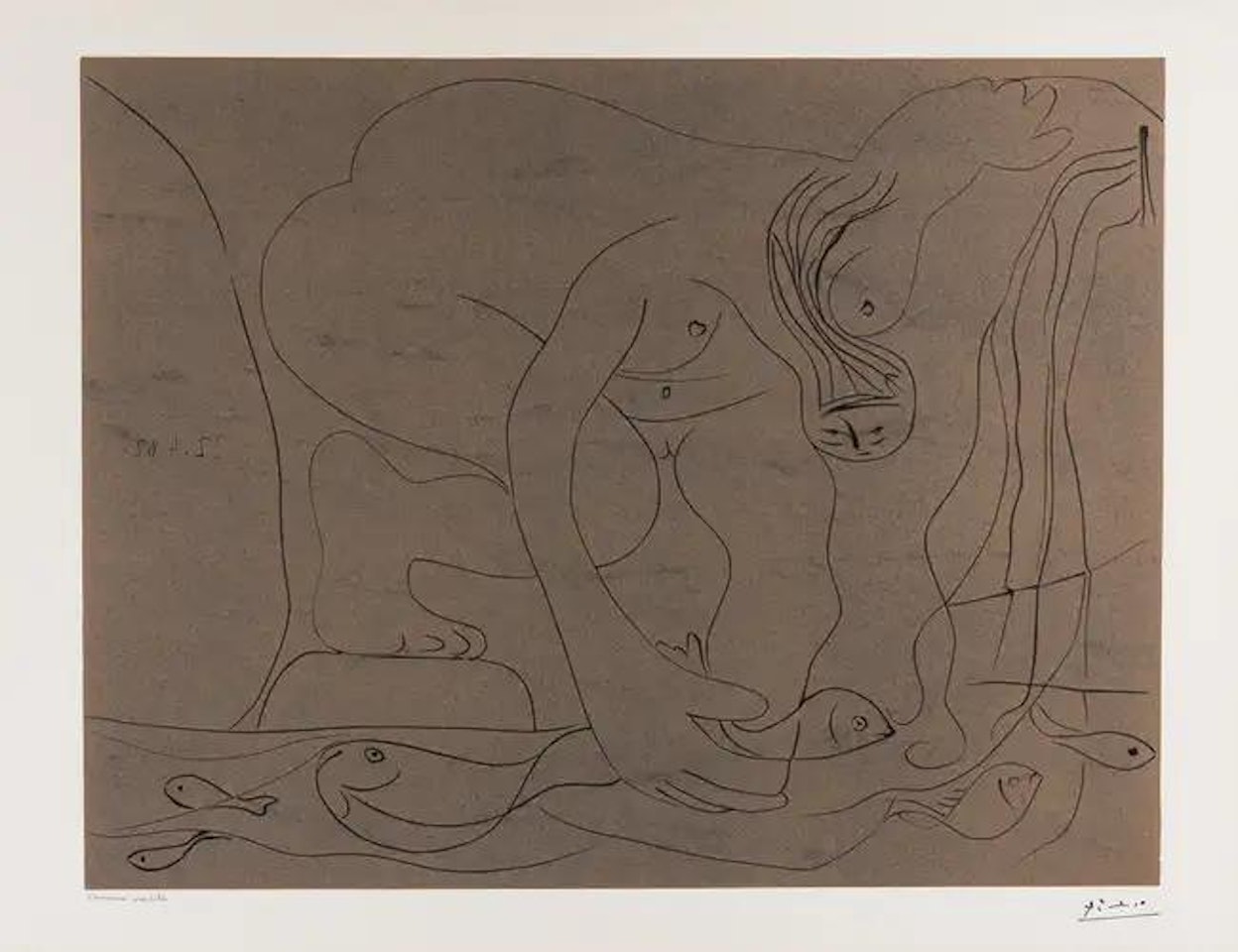 Femme nue Pêchant des Truites à la Main (Baer 1327 i/iii) by Pablo Picasso