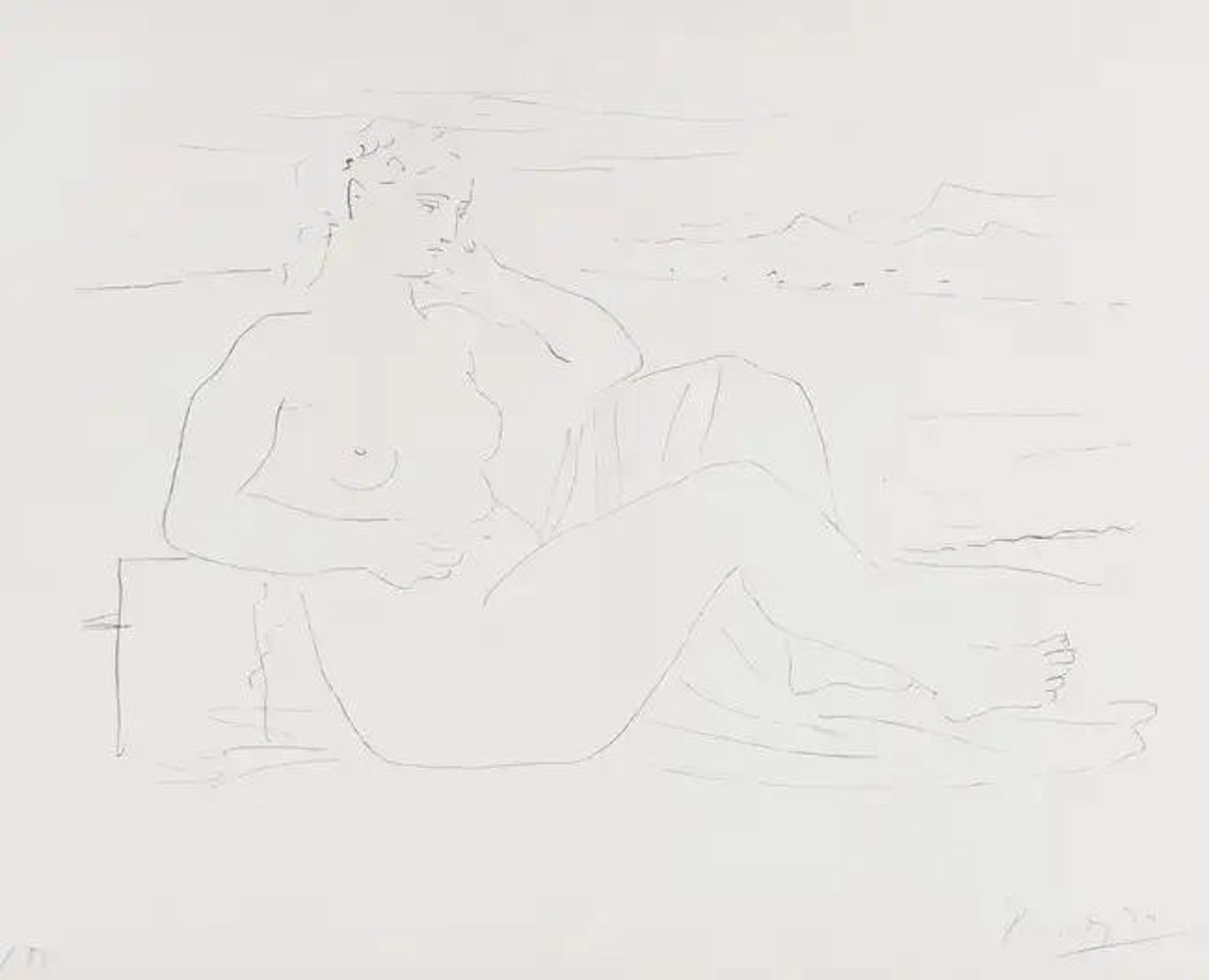 Femme au bord de la mer (Bloch 67) by Pablo Picasso