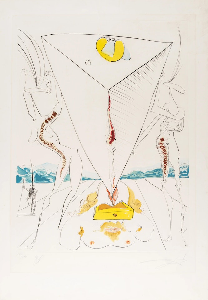 Philosophe ecrase par le cosmos (M&L 642a; Field 74-12-A) by Salvador Dali