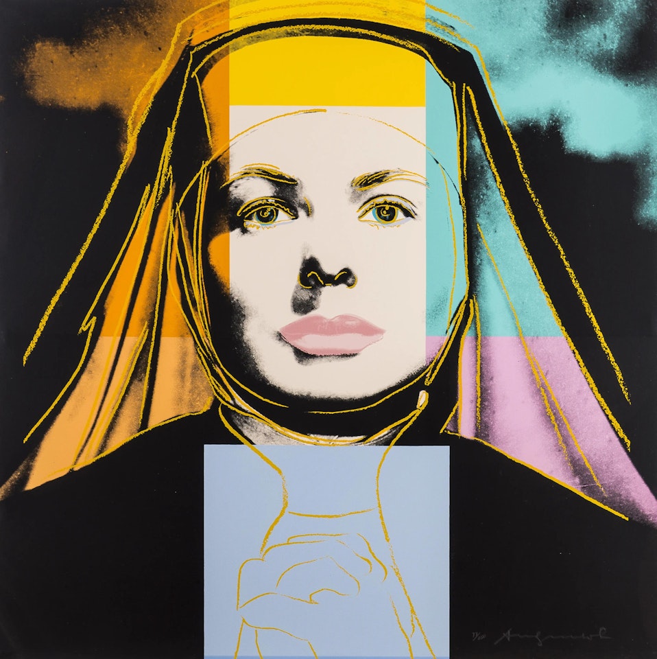 Ingrid Bergman. The Nun (Feldman & Schellmann 314) by Andy Warhol