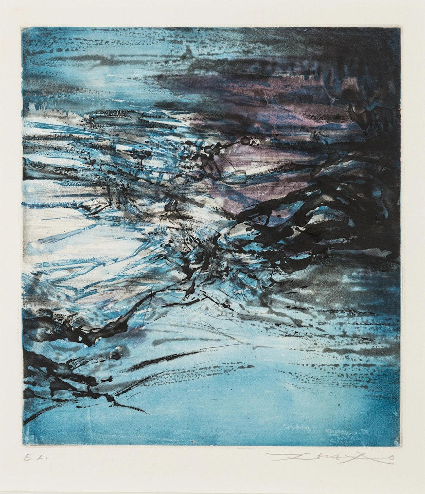 Illuminations, one plate (Agerup 180; Rivière 181) by Zao Wou-Ki