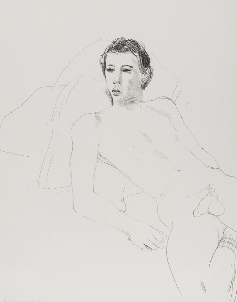 Gregory Reclining (Tokyo 198) by David Hockney