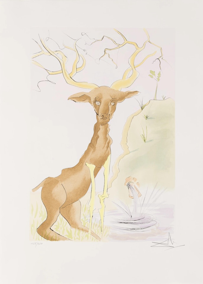 Le Bestiaire de la Fontaine Dalinise (Michler & Lopsinger 653-664) by Salvador Dali