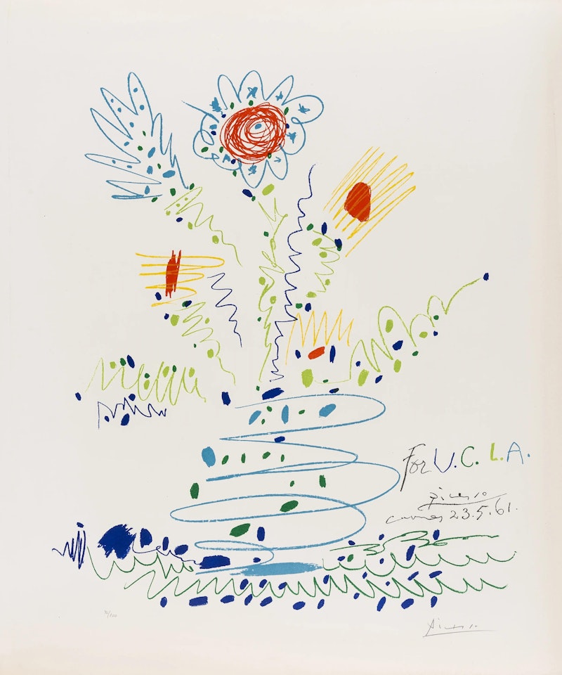 Fleurs (For UCLA) (Bloch 1279, Mourlot 351) by Pablo Picasso