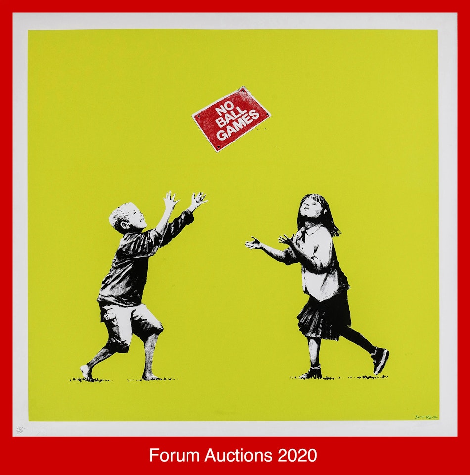 No Ball Games (Green) by Banksy