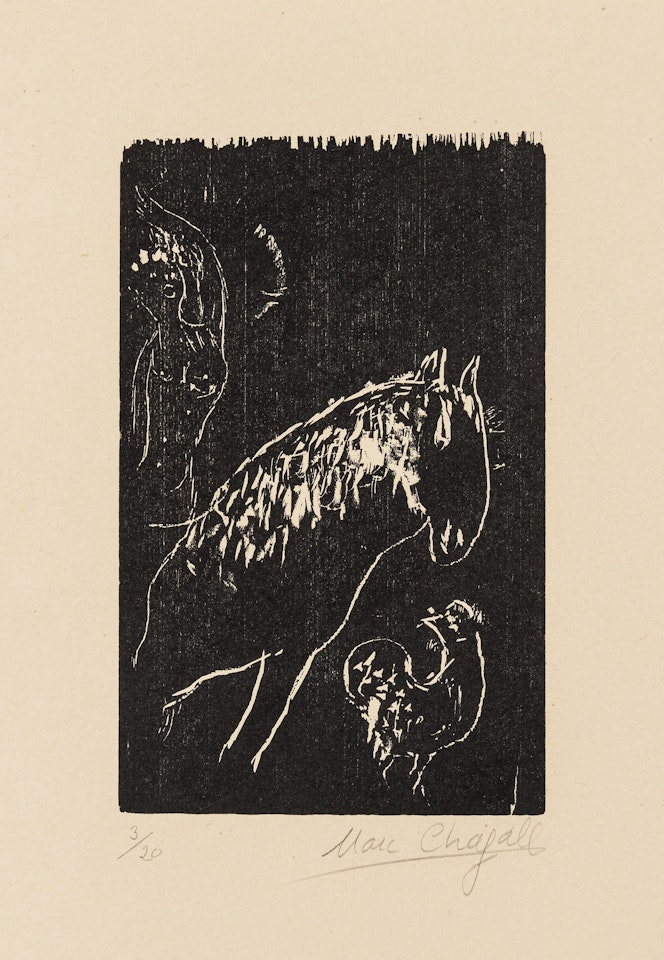 L"Ecuyère et le Coq (Kornfeld 84 III b) by Marc Chagall