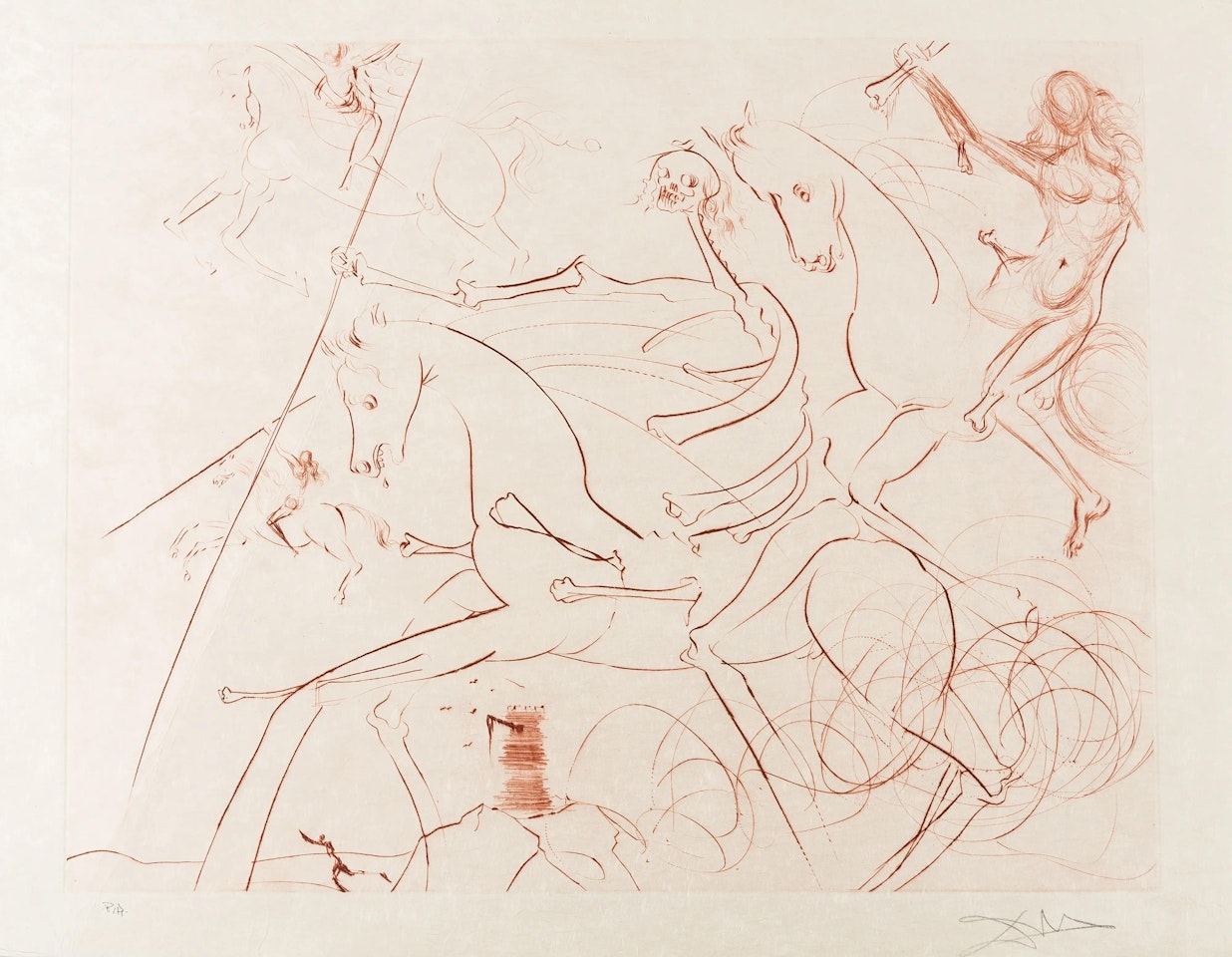Apocalyptische Reiter (Field 74-18; M&L 722c) by Salvador Dali