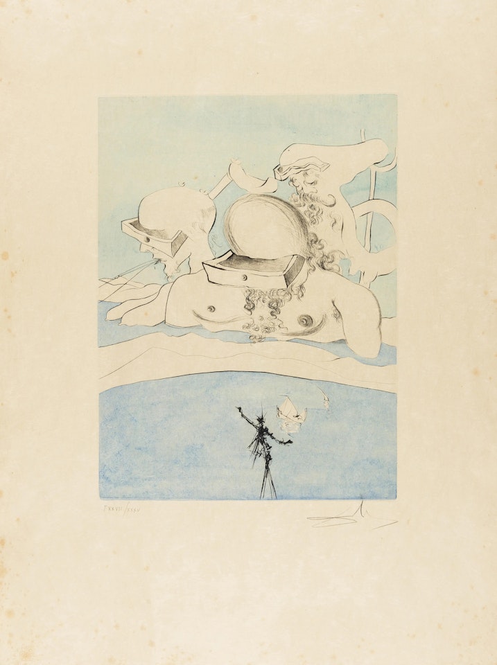 Flung out like a Fag-end by the Big-wigs (Field 74-8A; M&L 668d) by Salvador Dali