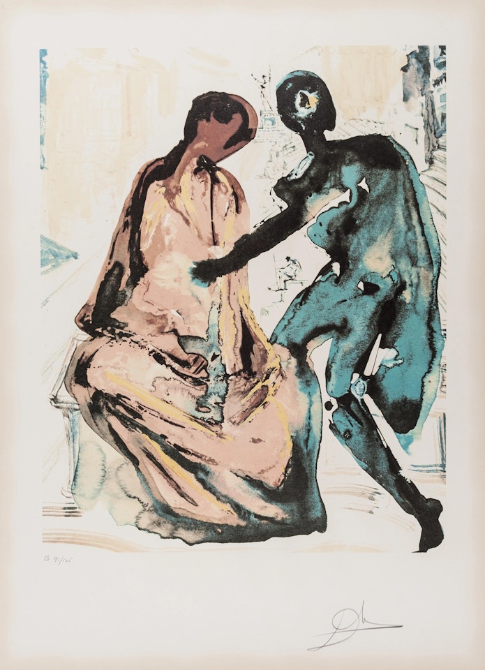 Anthony and Cleopatra. From Les Amoureux (M & L 1568g; Field 80-2) by Salvador Dali