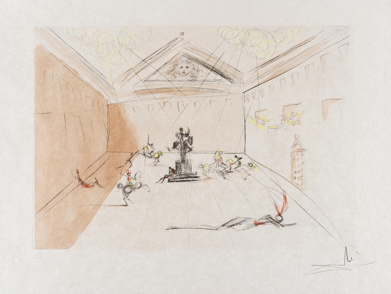 Plaza Mayor (Field 73-11) by Salvador Dali