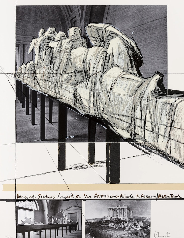 Wrapped Statues. Project for Die Glyptothek, München (Schellmann 135) by Christo
