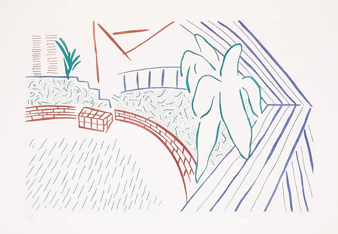My Pool and Terrace by David Hockney