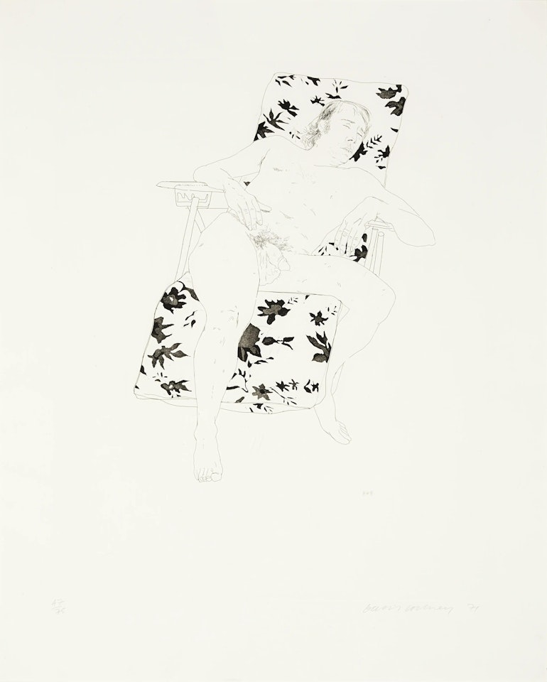 Mo Asleep (Tokyo 116) by David Hockney