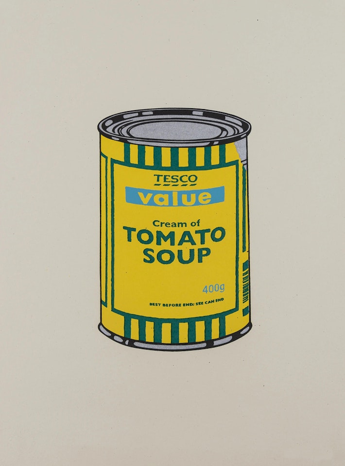 Soup Can (Yellow/Emerald/Sky Blue) by Banksy