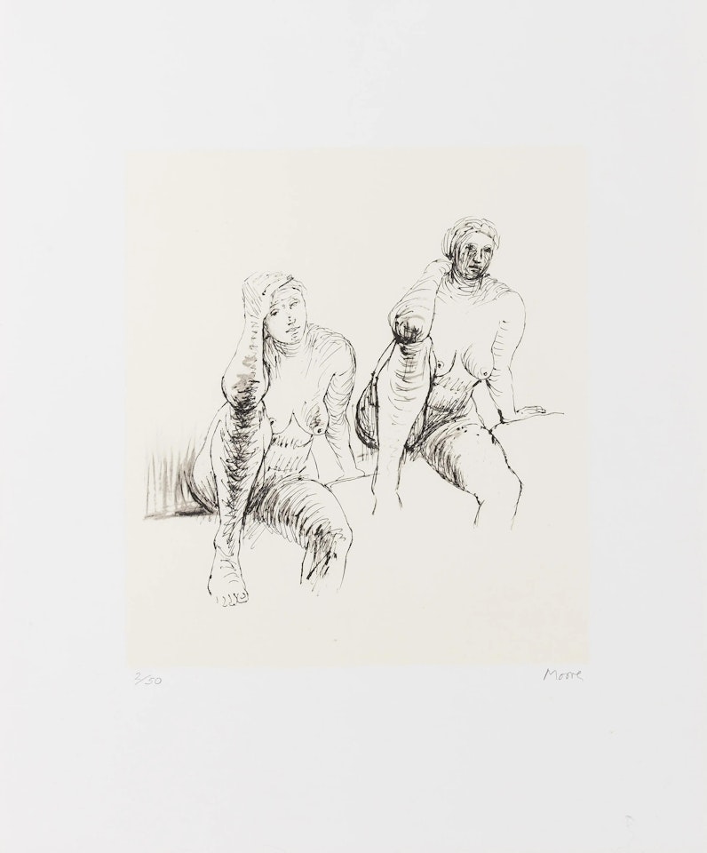 Seated Figures (Cramer 398) by Henry Moore