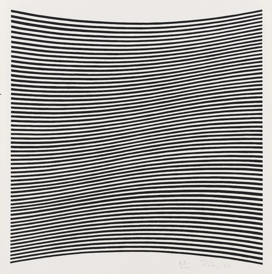 Untitled (La Lune en Rodage - Carlo Belloli) (Riley Foundation 7; Schubert 6) by Bridget Riley