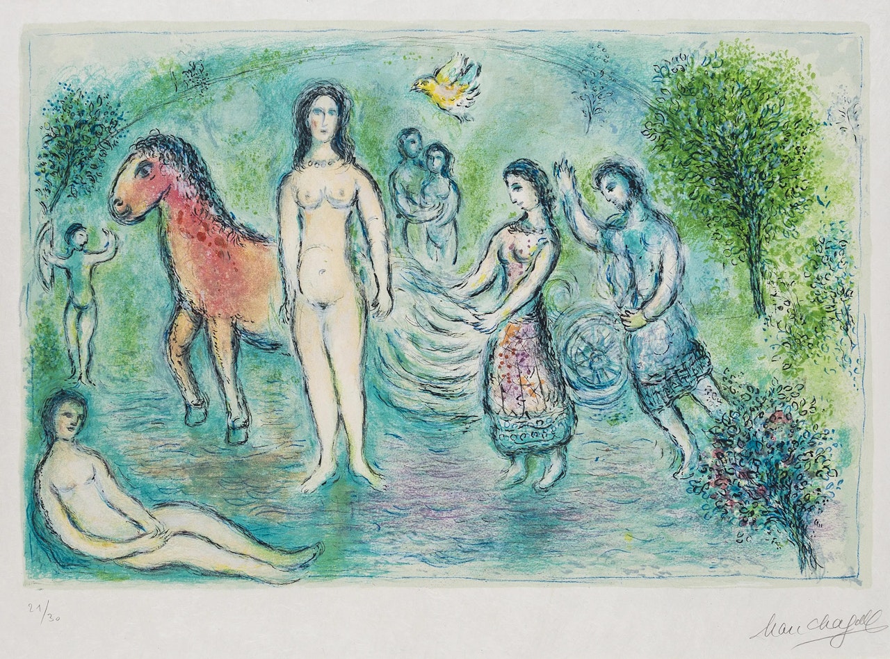 Ulysse Devant Nausicaa (Mourlot 767) by Marc Chagall