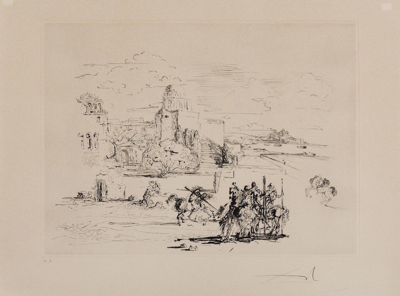 Rome and Cadaqués (Michler and Löpsinger 555) by Salvador Dali