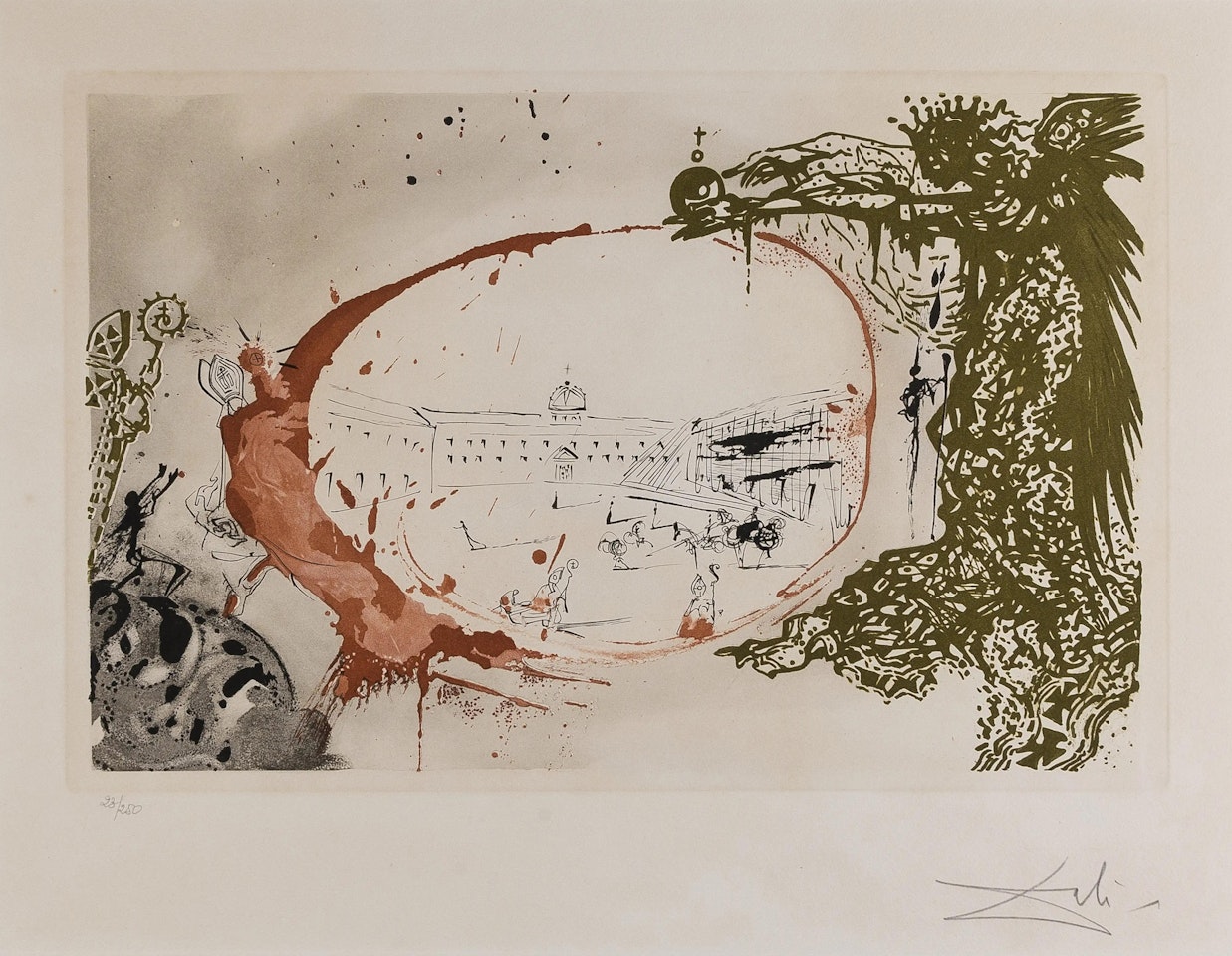 Vision de Paris (73-1-K) by Salvador Dali