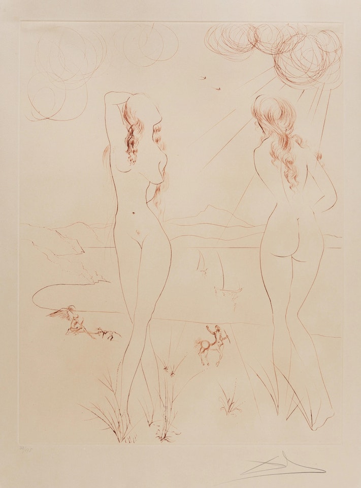 Espejo Vivo (Field 73-6) by Salvador Dali