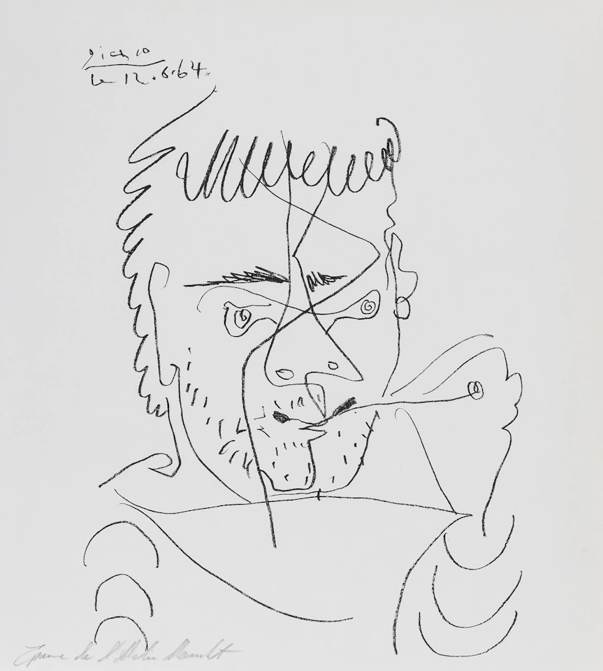 Pour Henri Kahnweiler. Fumeur (Bloch 1180) by Pablo Picasso