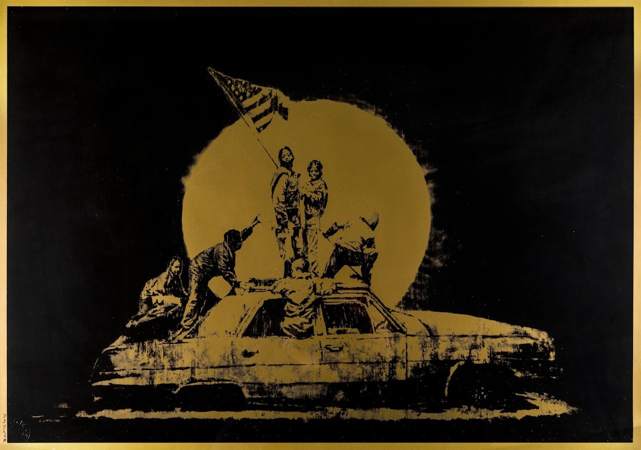 Gold Flag by Banksy