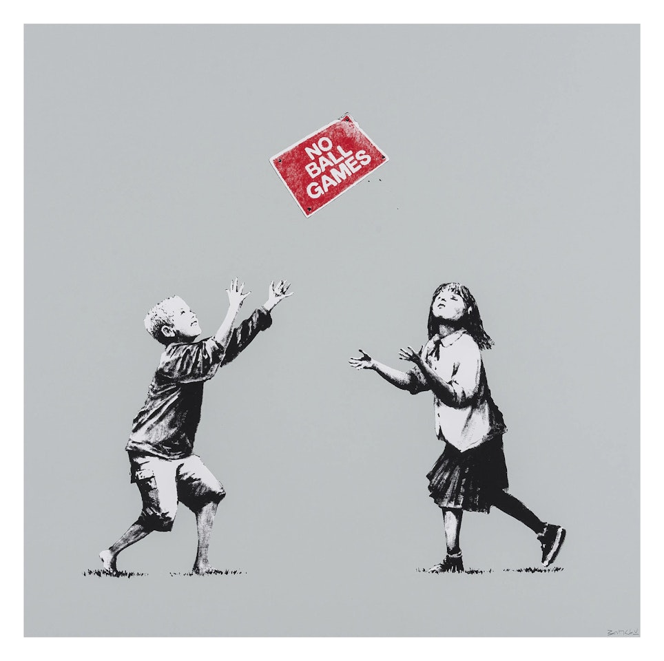 No Ball Games (Grey) by Banksy