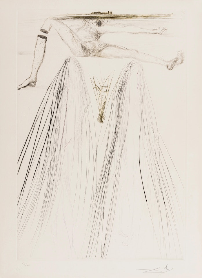 Le Géant Belaigog (Field 70-10.P) by Salvador Dali