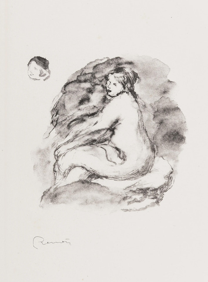 Étude de Femme Nue Assise, Variante 1 (Delteil 43, Stella 43) by Pierre-Auguste Renoir