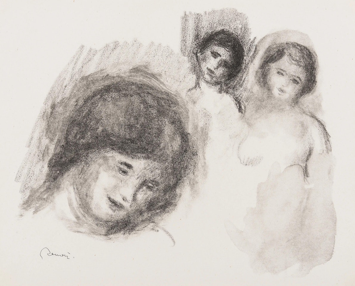 La Pierre au Trois Croquis (Delteil 41, Stella 41) by Pierre-Auguste Renoir