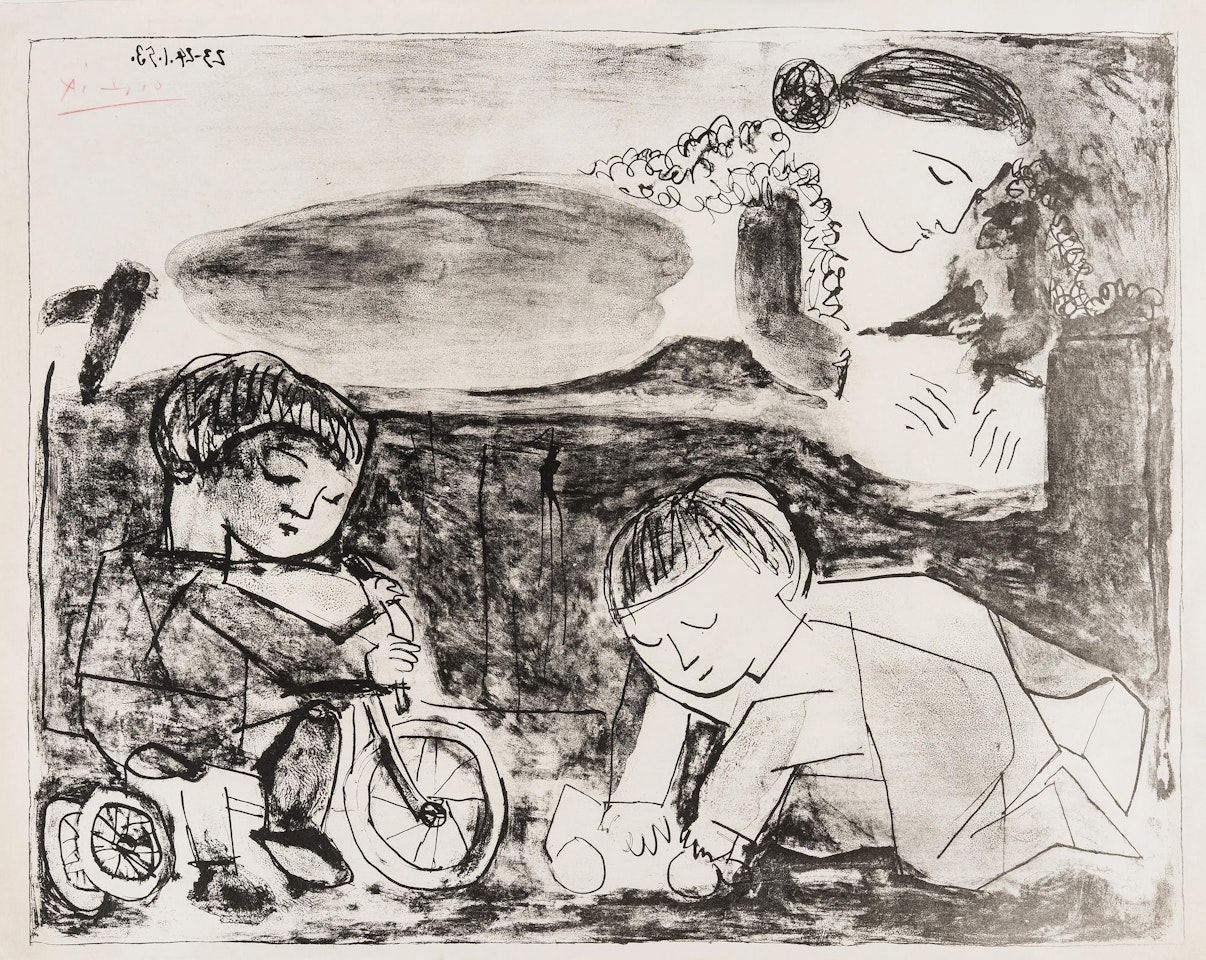 Games and reading (Bloch 741; Mourlot 240) by Pablo Picasso