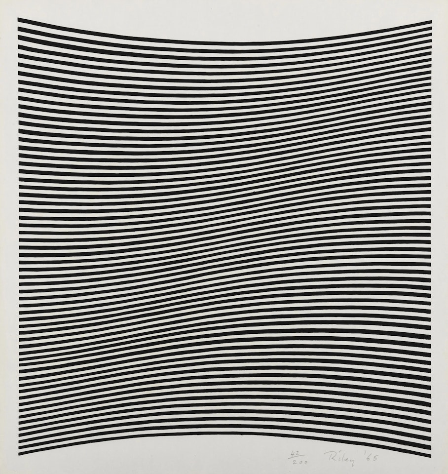 Untitled (La Lune en Rodage- Carlo Belloli) (Schubert 6) by Bridget Riley
