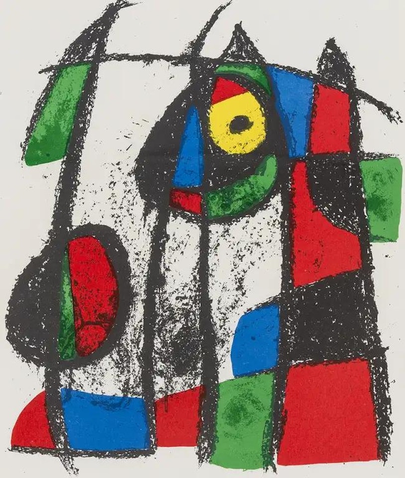 Two plates from "Joan Miro Lithographe II" (Cramer Books 198) by Joan Miró