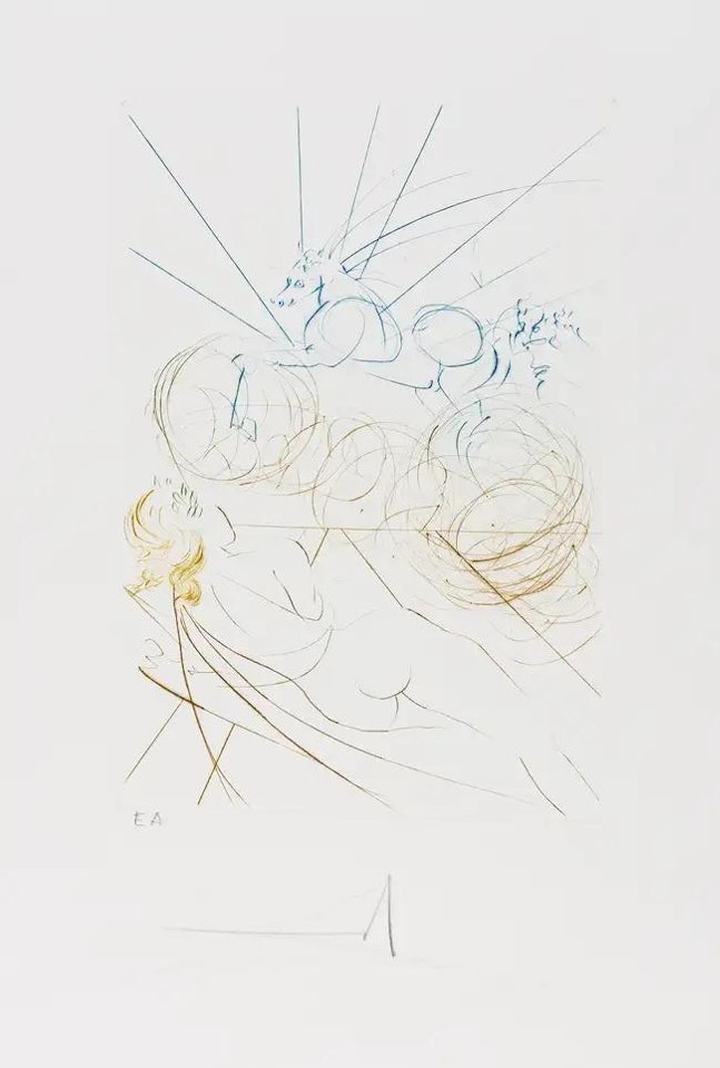 L"Adoration (from Femmes et Chevaux) (Field 73-4C; M&L 585) by Salvador Dali