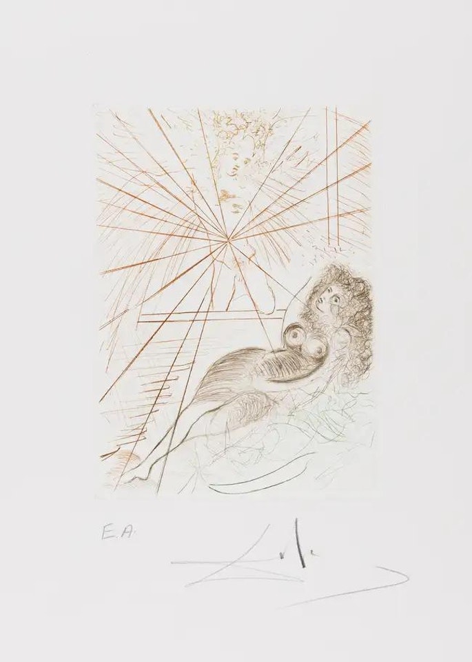L"Ange Gabriel (from Le Decameron) (Field 72-8-D; M&L 555) by Salvador Dali