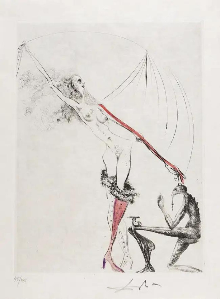 La Botte Violette (The Violet Boot) (M&L 359f) (Field 68-6) by Salvador Dali