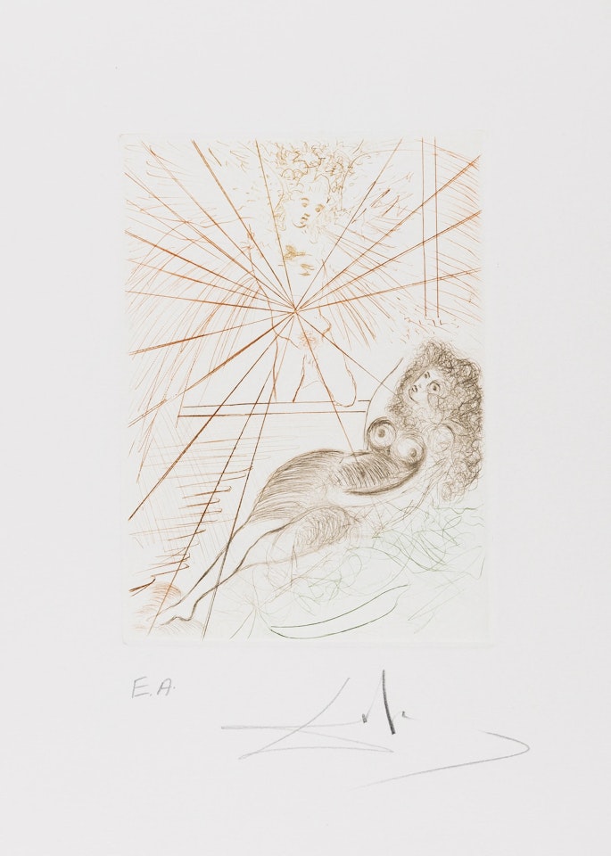 L"Ange Gabriel (from Le Decameron) (Field 72-8-D; M&L 555) by Salvador Dali