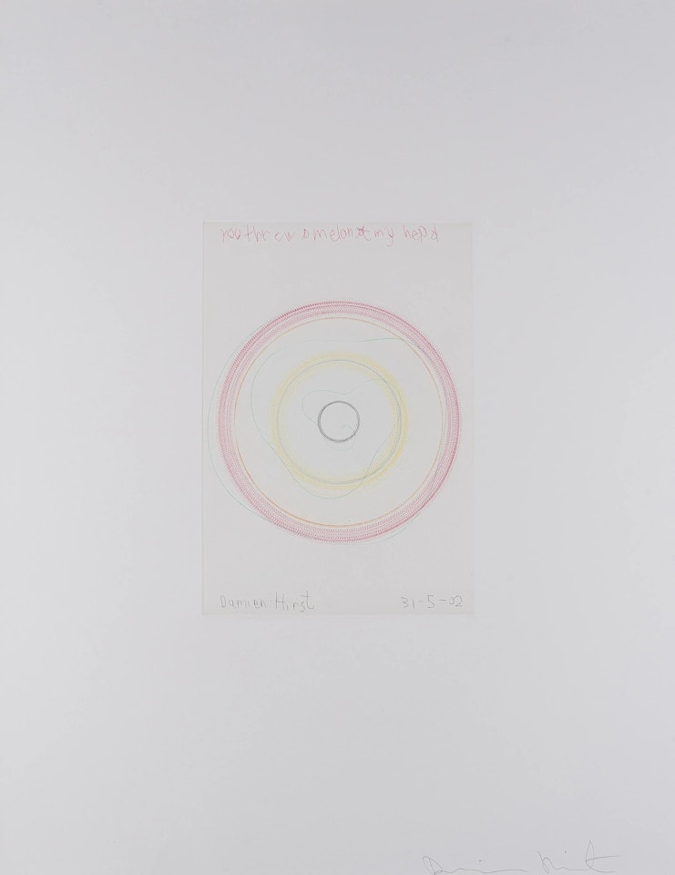 You Threw a Melon at my Head (from In a Spin, The Action of the World on Things I) by Damien Hirst
