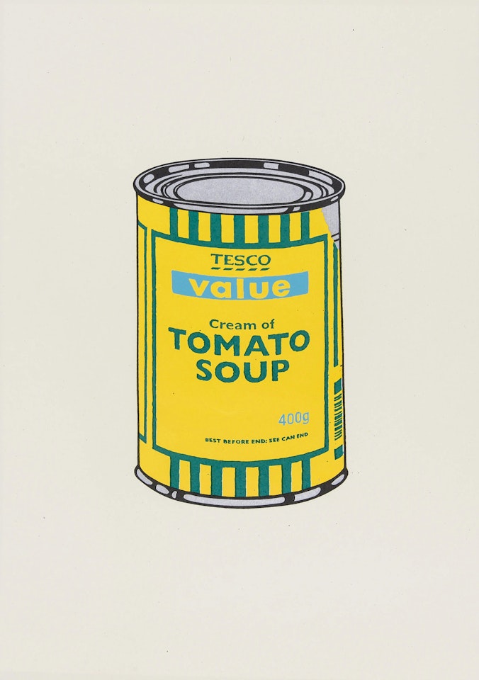 Soup Can, (Yellow/Emerald/Sky Blue) by Banksy