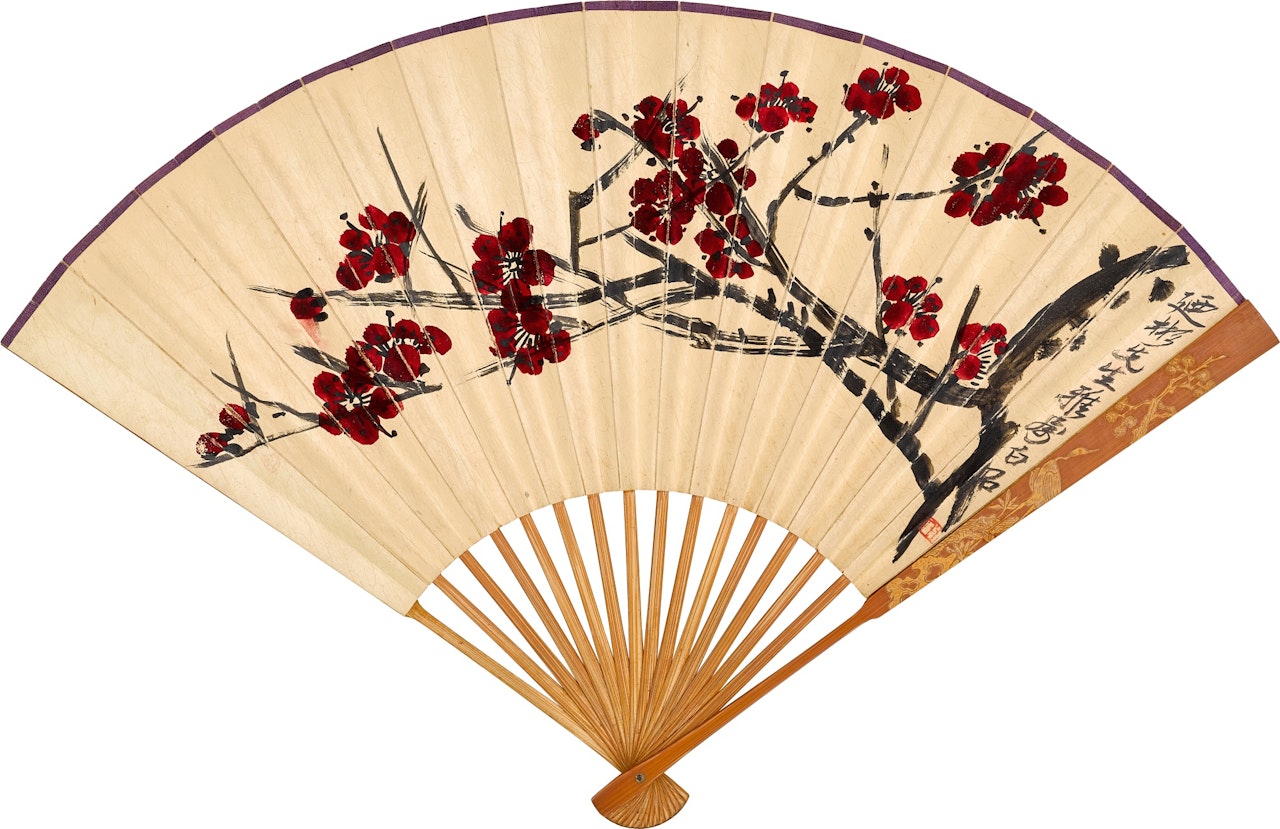 Red Plum Blossoms by Qi Baishi