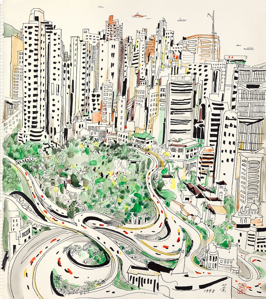 Scenery of Hong Kong by Wu Guanzhong