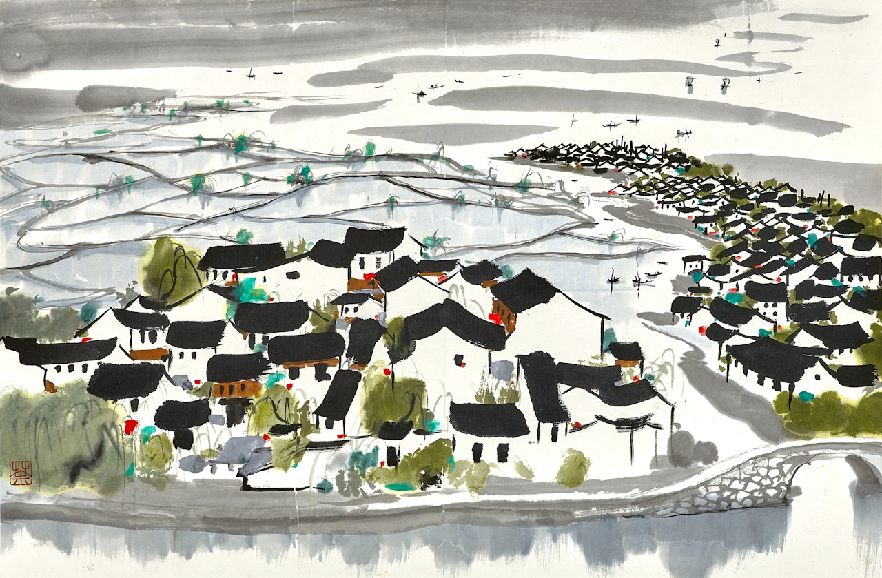 The Hometown of Lu Xun by Wu Guanzhong