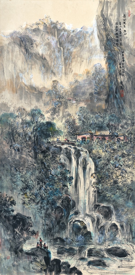Spring Waterfall in Taroko by Ran In-Ting (Lan Yinding)