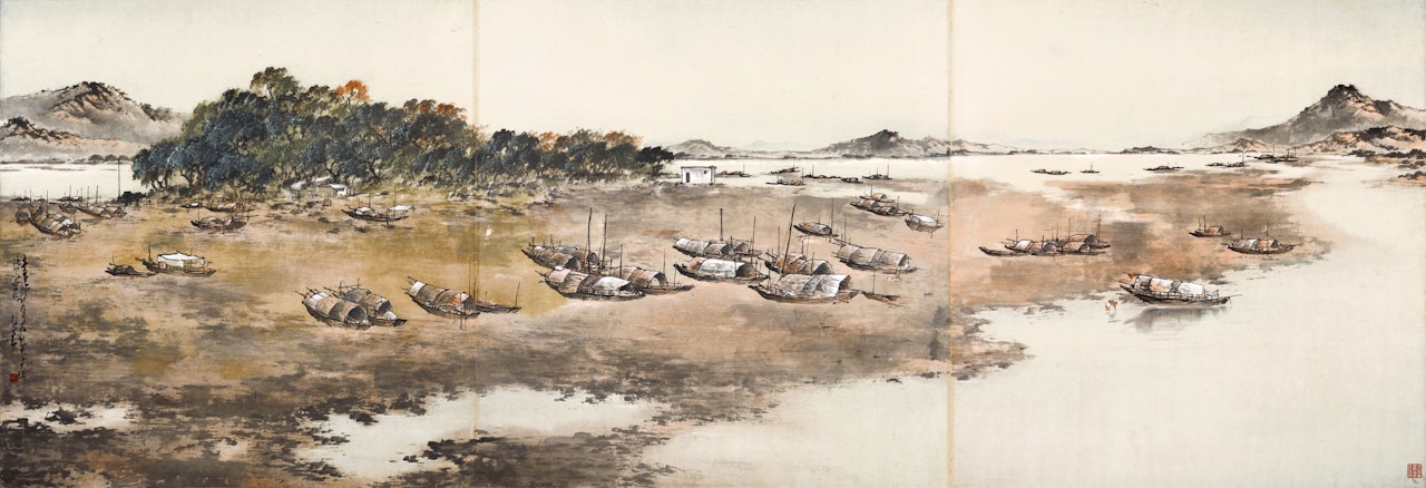 Fishing Boats of Tai Po by Zhao Shao'ang