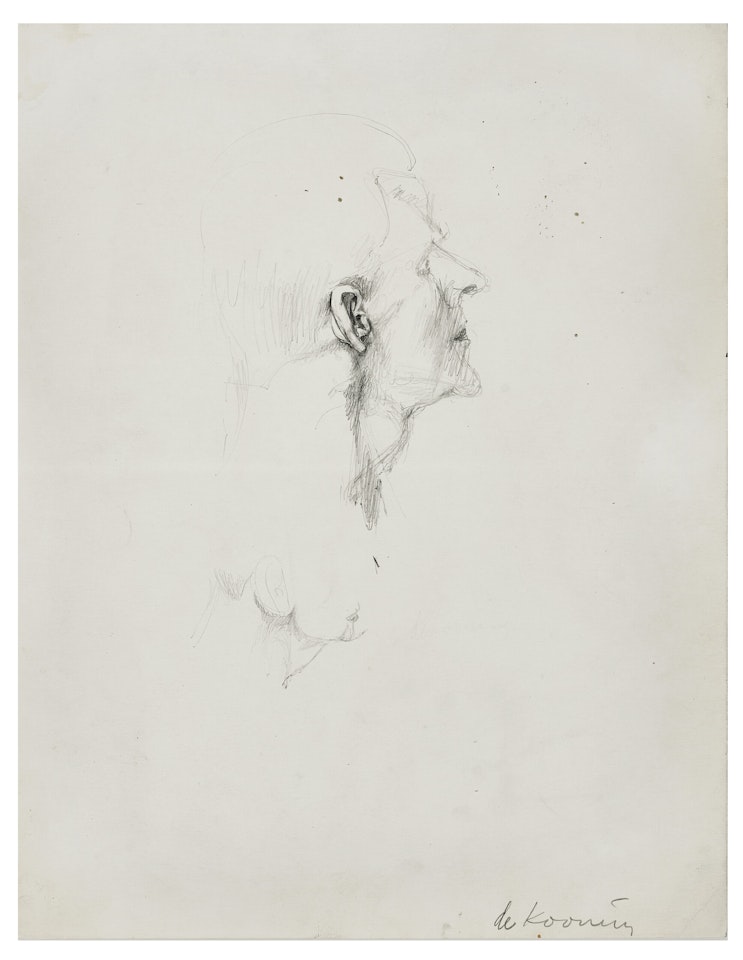 Study for "Glazier" (self portrait) by Willem de Kooning